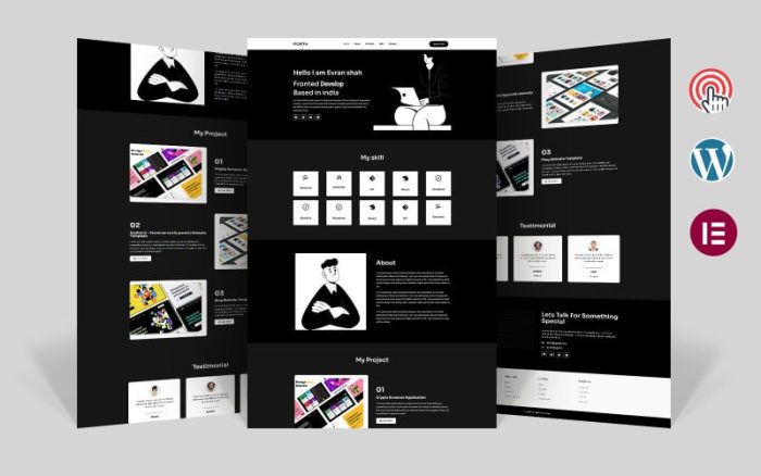 Porta - Yaratıcı Kişisel Portföy Elementor WordPress Teması