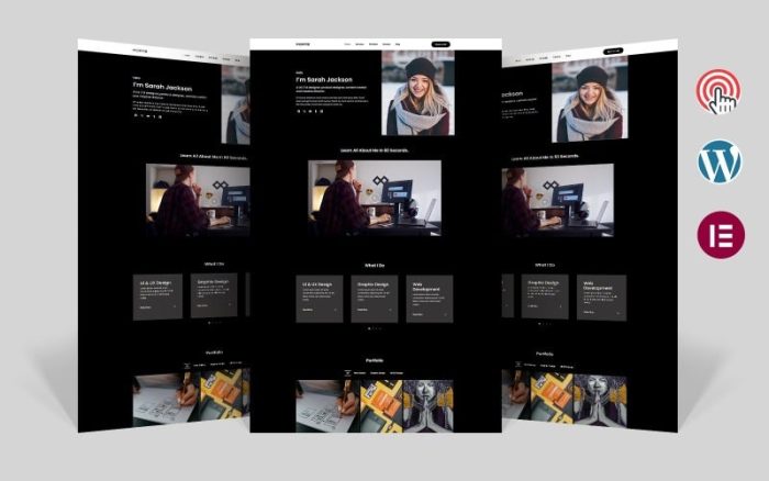 Portb - Yaratıcı Kişisel Portföy Elementor WordPress Teması