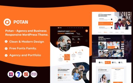 Potan - Ajans ve İşletmelere Mobil Uyumlu WordPress Teması