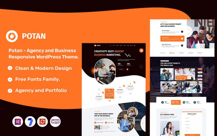 Potan - Ajans ve İşletmelere Mobil Uyumlu WordPress Teması