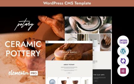 Potary - Seramik ve Çömlekçilik Çok Amaçlı Mobil Uyumlu WordPress Teması