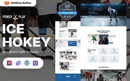 Power Play - Buz Hokeyi Kulübü ve Eğitim WordPress Elementor Teması