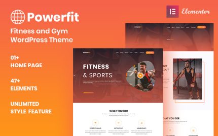 Powerfit - Mobil Uyumlu Fitness ve Spor Salonu WordPress Teması