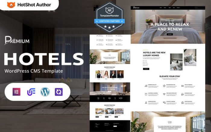 Premium - Lüks Otel ve Spa WordPress Elementor Teması