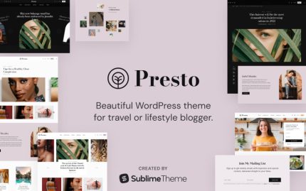 Presto Teması Tamamen Mobil Uyumlu Bir Kadınsı WordPress Temaları ve Temaları