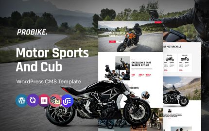 Probike - Motor Sporları ve Cub Çok Amaçlı WordPress Elementor Teması