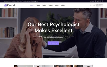 Psychol - Psikoloji Ve Danışmanlık Mobil Uyumlu WordPress Teması