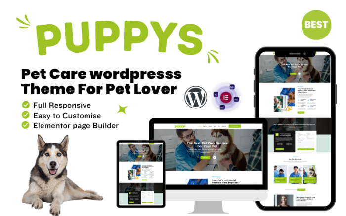 Puppys Pet Care Vet Wordpress Tam Mobil Uyumlu Tema