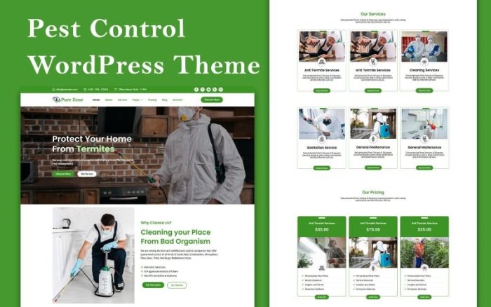PureZone – Haşere Kontrolü WordPress Teması