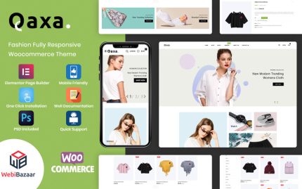 Qaxa - Mobil Uyumlu Moda Mağazası WooCommerce Teması