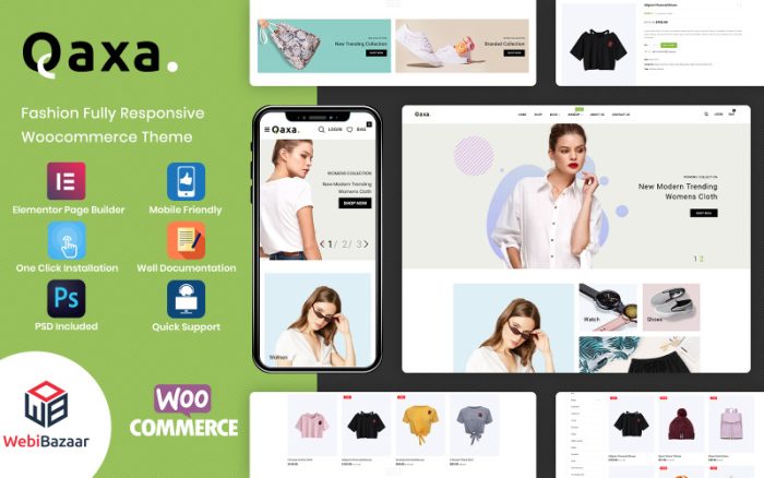 Qaxa - Mobil Uyumlu Moda Mağazası WooCommerce Teması