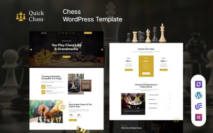 Quick Chass - Satranç Kulübü ve Masa Oyunları WordPress Teması