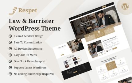 Respet - Hukuk ve Avukat Kişisel Portföy WordPress Teması