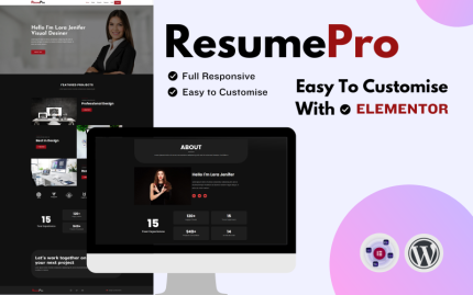 ResumePro Minimalist Portföy-Wordpress Teması