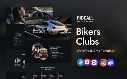 RideAll - Motor Sporları ve Motosiklet Kulüpleri WordPress Elementor Teması