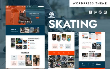 RollerX - Paten Kayma ve Ekstrem Sporlar WordPress Elementor Teması