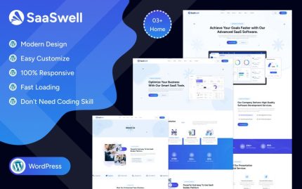 SaaSwell – SaaS, Yazılım ve Başlangıç İşletmeleri için Modern Mobil Uyumlu WordPress Teması