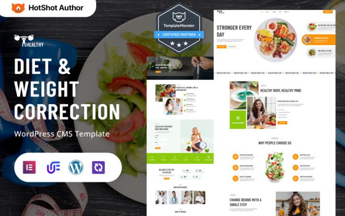 Sağlıklı - Diyet, Kilo Düzeltme ve Beslenme Koçluğu WordPress Elementor Teması