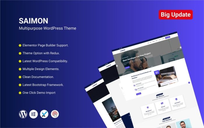 Saimon - Çok Amaçlı Mobil Uyumlu WordPress Teması