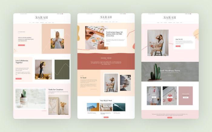 Sarah - Premium WordPress Teması