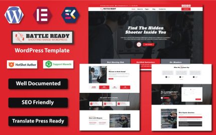 Savaşa Hazır - Atış Poligonu ve Silah Eğitimi WordPress Elementor Teması