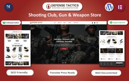 Savunma Taktikleri - Atıcılık Kulübü, Silah ve Silah Mağazası WordPress Elementor Teması