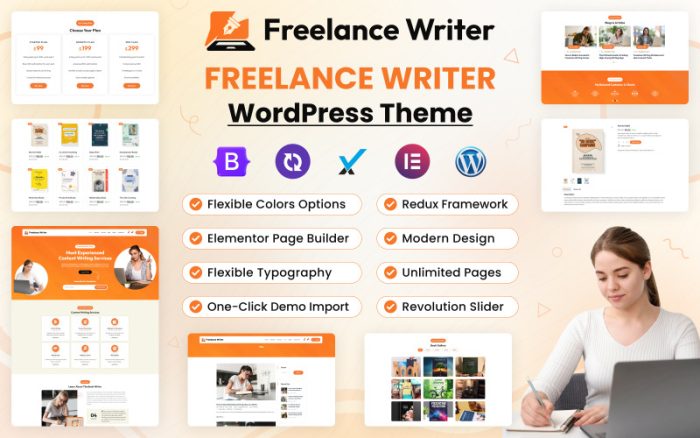 Serbest Yazar Elementor WordPress Teması