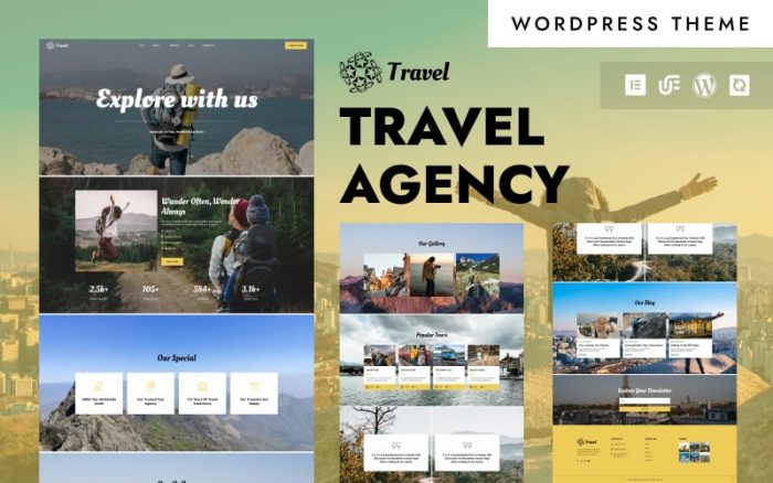 Seyahat - Seyahat ve Tur Acenteleri WordPress Elementor Teması