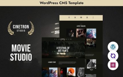 Sinema Stüdyoları için "Cinetron" WordPress Teması