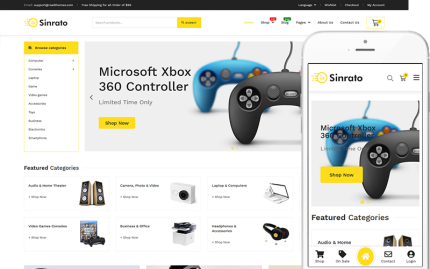 Sinrato - Dijital ve Elektronik Mağaza WooCommerce Teması
