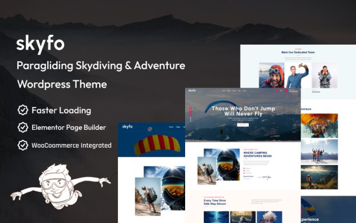 Skyfo - Yamaç Paraşütü Skydiving Ve Macera WordPress Teması