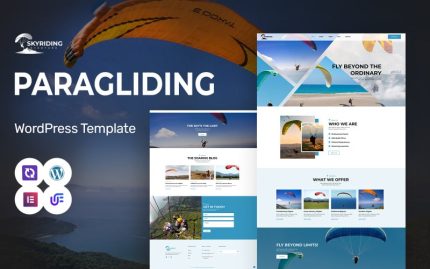Skyriding - Yamaç Paraşütü Kulübü ve Gökyüzü Maceraları WordPress Elementor Teması