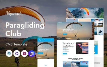 Skyward - Skydiving ve Yamaç Paraşütü Kulübü Çok Amaçlı Mobil Uyumlu WordPress Teması