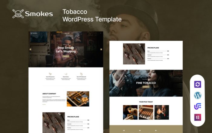 Smokes - Tütün ve Puro WordPress Teması