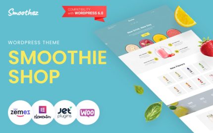 Smoothez - Organik Smoothie E-Ticaret Modern Elementor WooCommerce Teması