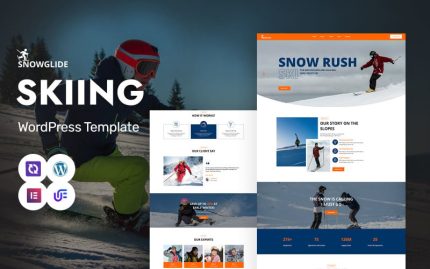 Snow Glide - Kayak Akademisi ve Kış Sporları WordPress Elementor Teması