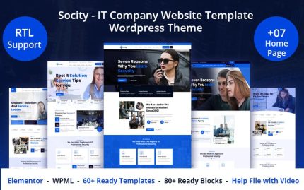 Socity - BT Şirketi Web Sitesi Teması WordPress Teması