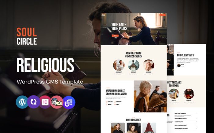 Soul Circle - Din ve Kilise Çok Amaçlı WordPress Elementor Teması