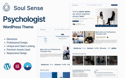 Soul Sense - Psikolog, Terapi ve Psikolojik Danışmanlık WordPress Teması
