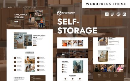 SpaceNest - Kendi Kendine Depolama ve Taşıma Çözümleri WordPress Elementor Teması