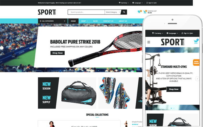 Spor - Spor Mağazası Modern WooCommerce Teması