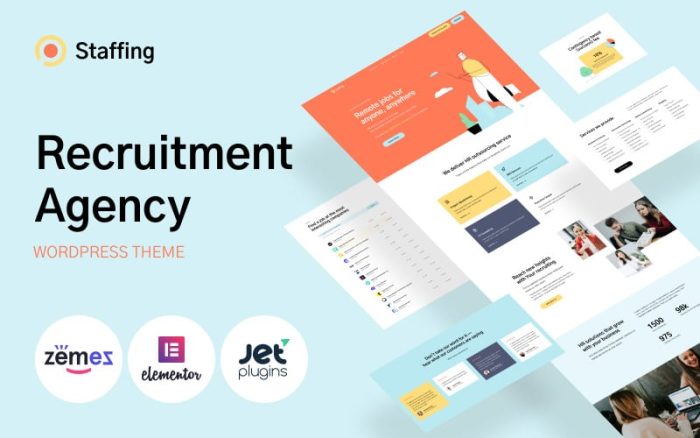 Staffing - Recruitment Agency Web Sitesi Teması WordPress Teması