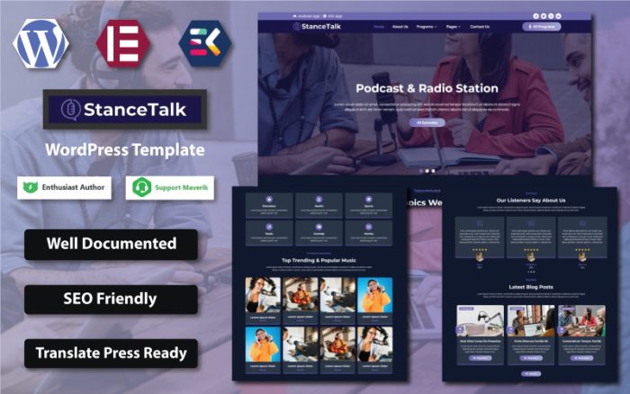 Stance Talk - Podcast ve Radyo İstasyonu WordPress Teması
