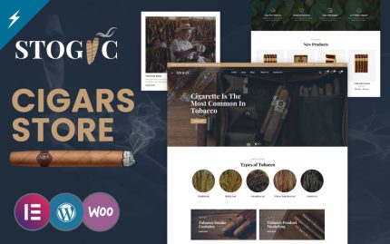 Stogic - Puro ve Tütün Mağazası Modern WooCommerce Elementor Teması