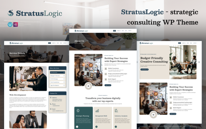 StratusLogic – Stratejik Danışmanlık ve İş Danışmanlığı WordPress Teması