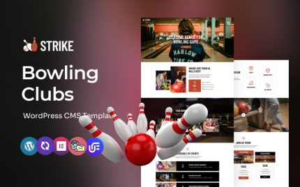 Strike - Bowling Kulüpleri Çok Amaçlı WordPress Elementor Teması