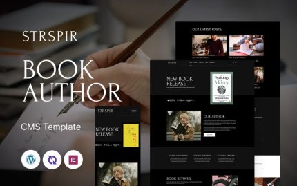 Strspir - Kitap Yazarı Çok Amaçlı Mobil Uyumlu WordPress Teması