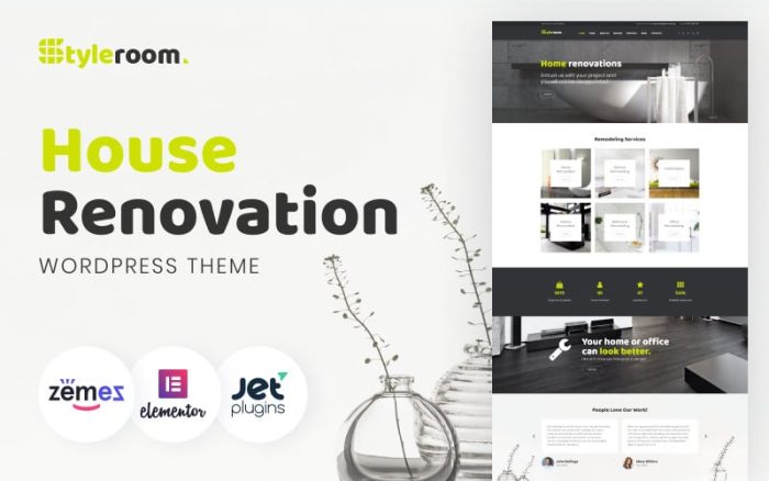 StyleRoom - Mobil Uyumlu Ev Yenileme WordPress Teması