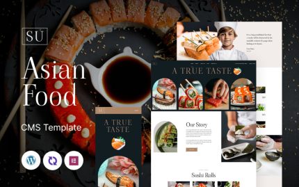 Su - Suşi ve Asya Yemekleri Çok Amaçlı Mobil Uyumlu WordPress Teması