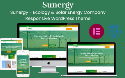 Sunergy - Ekoloji ve Güneş Enerjisi Şirketi Mobil Uyumlu WordPress Teması
